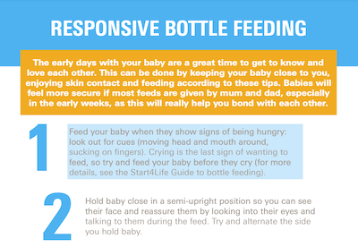 Partial screenshot of Baby Friendly UK's Responsive Bottle Feeding & Infant Formula Leaflet